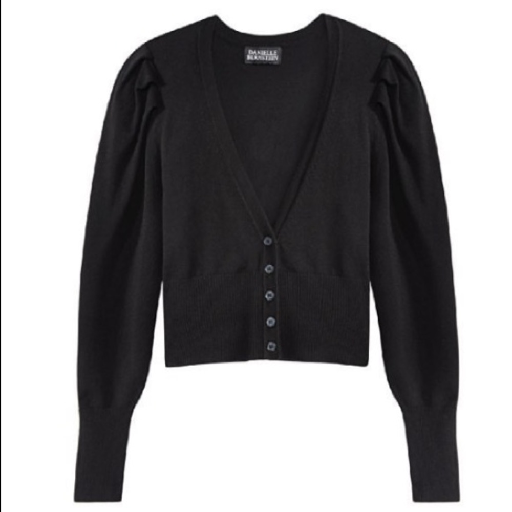 Danielle Bernstein Puff Sleeve Crop Sweater XS
